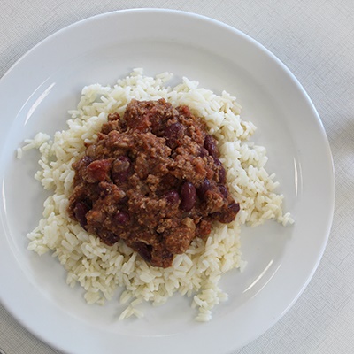 Chilli Con Carne & Rice
